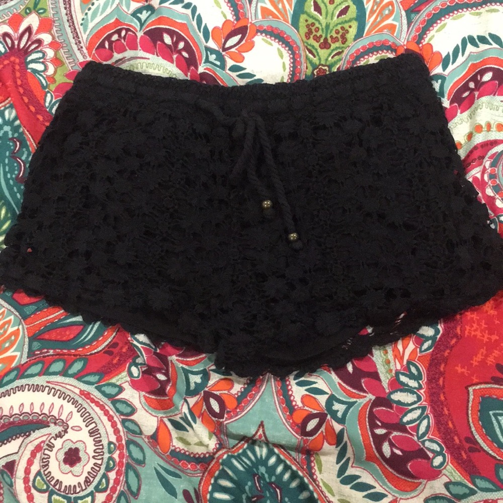 Black Lace Shorts